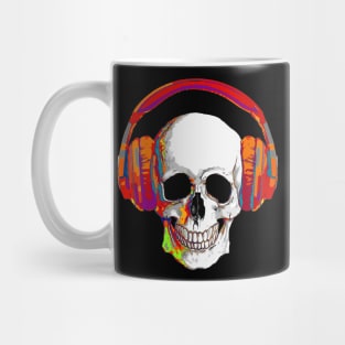 skull art, skull design music Mug